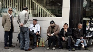 上海街头的老人