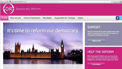 英国民主改革党(Democratic Reform)网站截图
