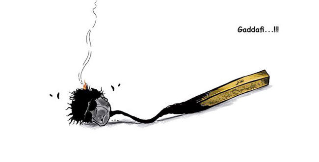 讽刺漫画里的卡扎菲(组图)