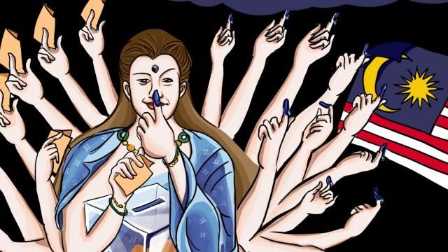 漫画选登：沾染污迹的民主选举